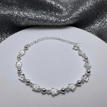 韩系气质花朵手链女繁花小众设计手环小清新时尚圆珠小花手饰批发