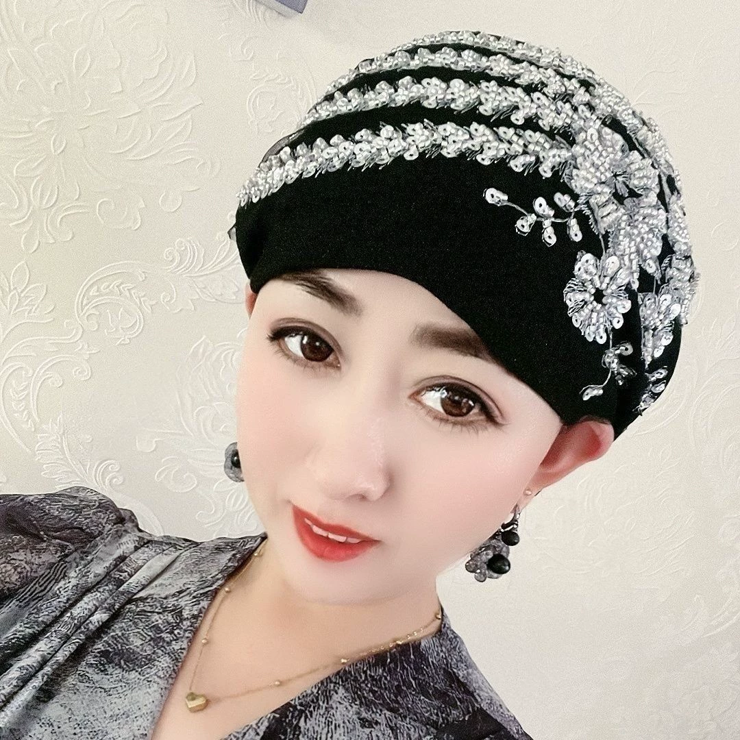 Комплект, повязка на голову, шляпа, модная тонкая кружевная шарфница, западный стиль