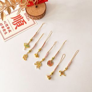 Fortune Keychain Pendant Handmade Braided Rope Keychain Ring Men's and Women's Retro Pendant Jewelry Wholesale