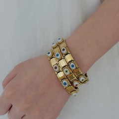 25新型創意弾力バンドの手環太陽花金銀ステンレスの目のブレスレットの卸売りクロスボーダー