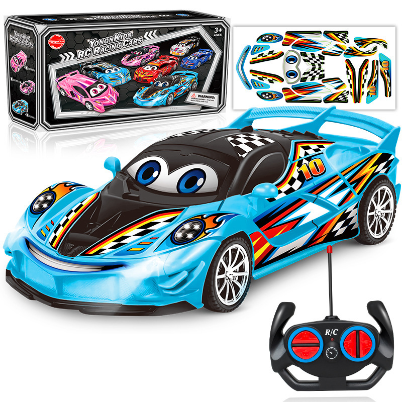 1:18 ワイヤレスリモコンレーシングカー、DIY ステッカー、スピードドリフト、電動ライトカー、男の子向け|undefined