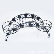 園藝園林庭院室內復古鐵藝拱形花盆架植物架花架金屬架置物架