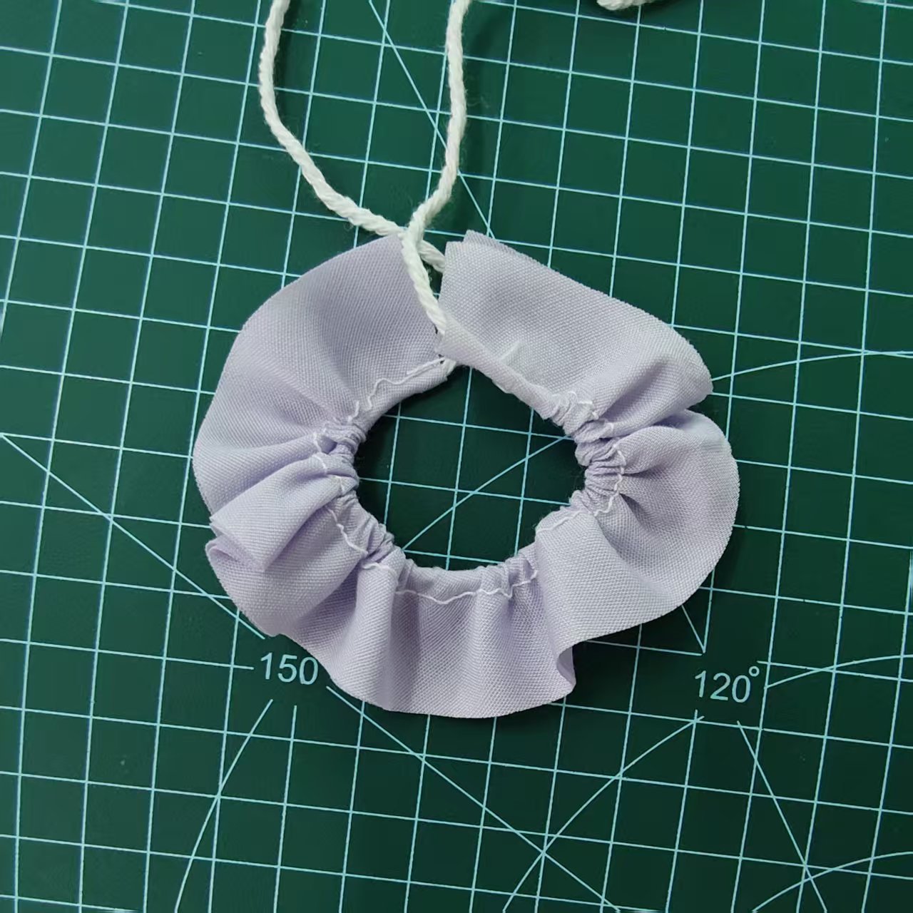 Purple ruffle collar