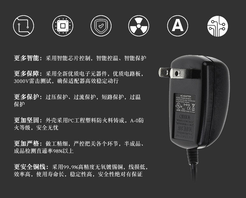 中文带线插头8W美规黑色_05