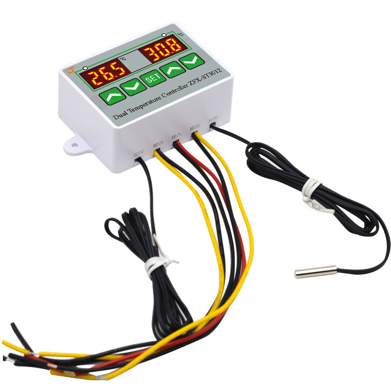 ZFX-ST3012 microcomputer intelligent temperature controller temperature controller switch dual temperature dual control electronic temperature controller