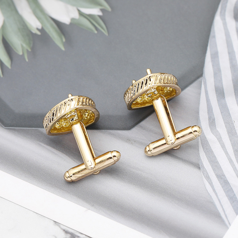 nuovi gemelli rotondi in cristallo di diamante squisiti gemelli per camicia in zircone francese_voghion.com