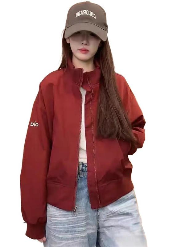 美式复古立领棒球服外套女2025秋季新款宽松小个子百搭夹克上衣潮|undefined