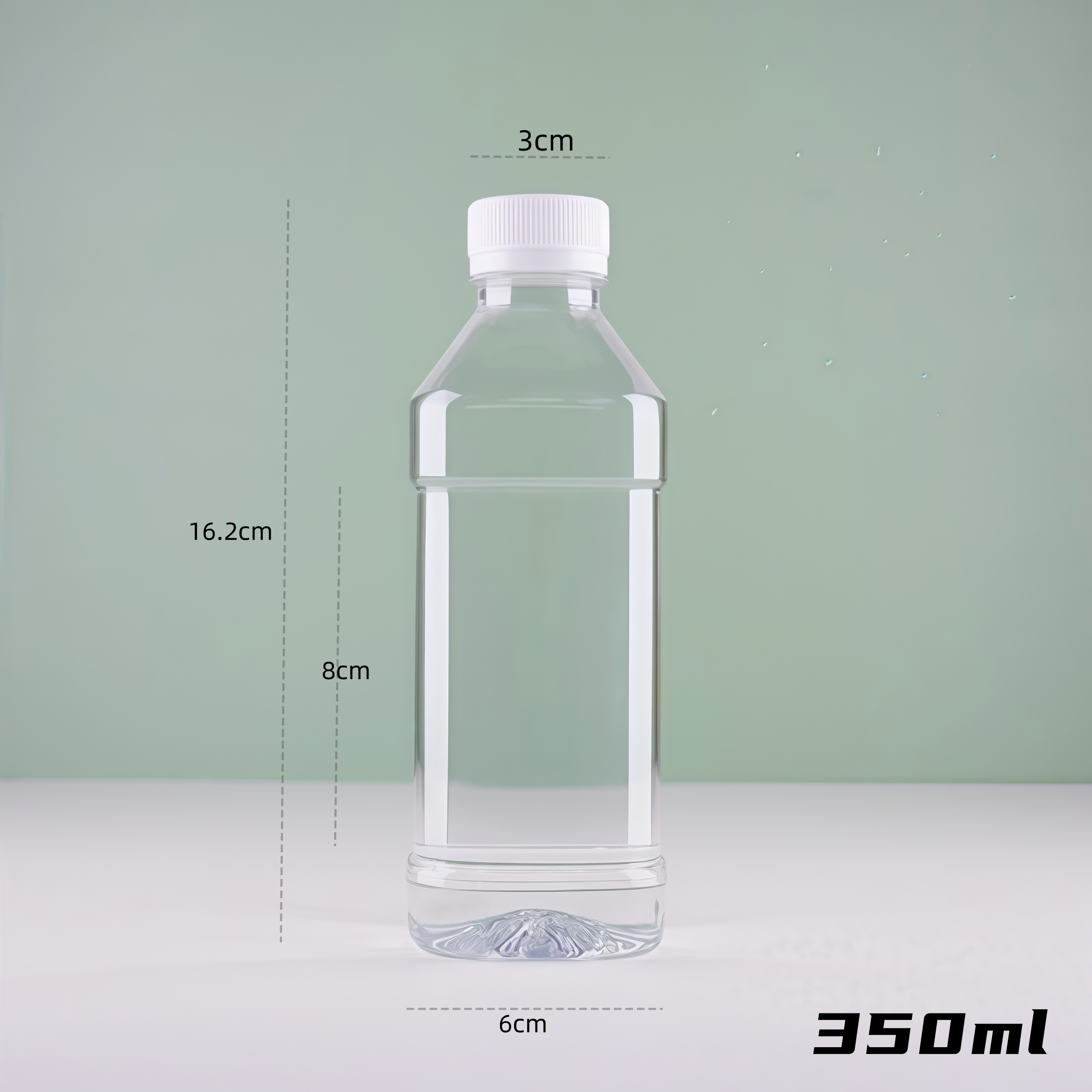 Botella de plástico para mascotas, botella de agua mineral transparente, botella de jugo de fruta desechable, botella de aceite y vino desechable con tapa sellada