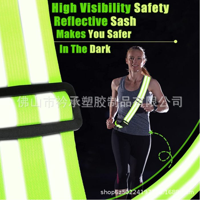 High Visibility Reflective Belt Reflective Vest Jacket Adjustable Running Gear Night Riding Walking Marathon
