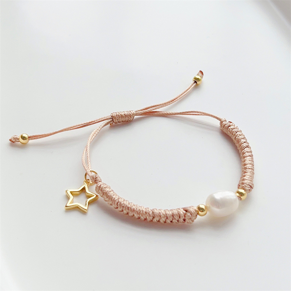 1 Piece Ethnic Style Star Artificial Pearl Line Handmade Women's Bracelets display picture 1