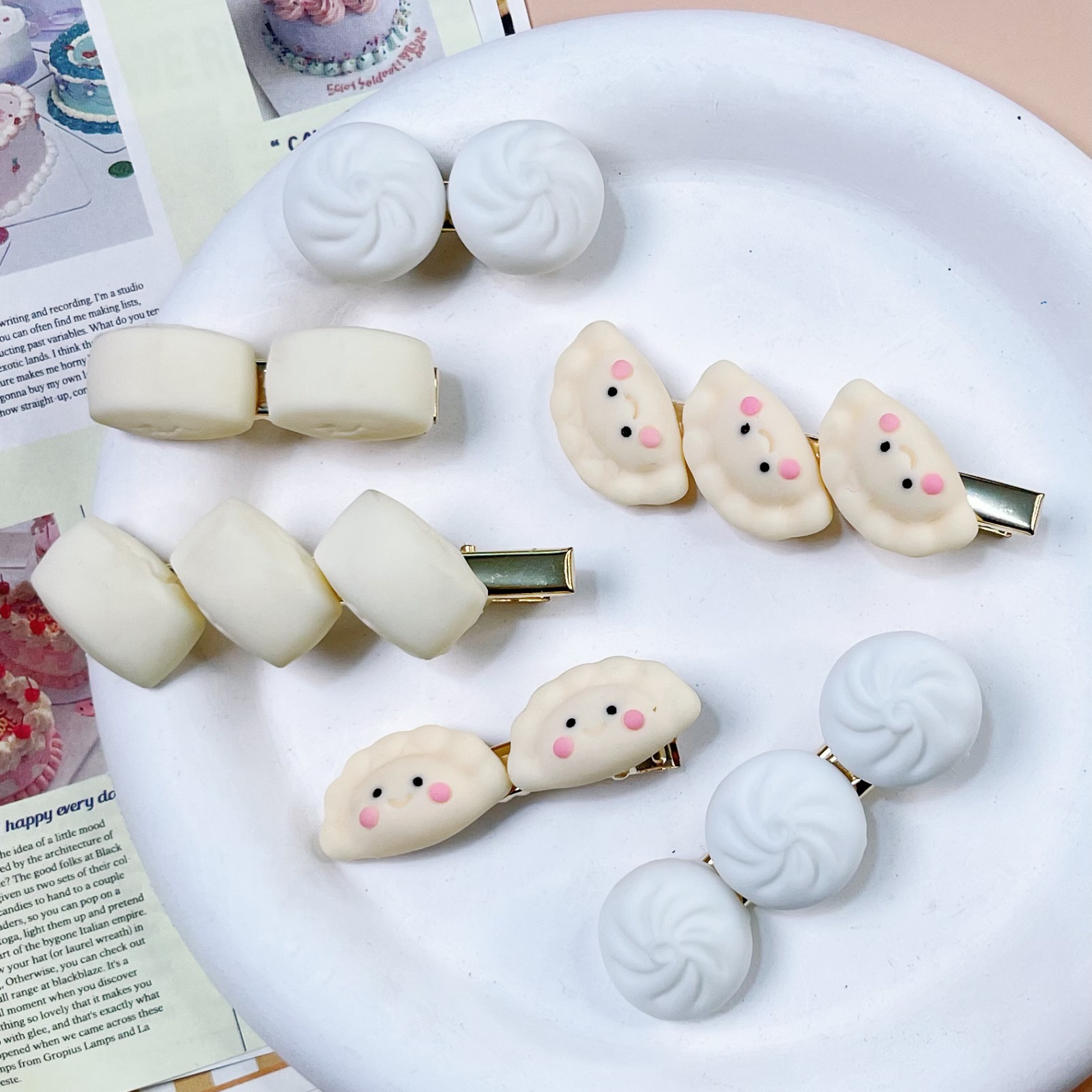 찐빵 머리핀 [혼합머리]