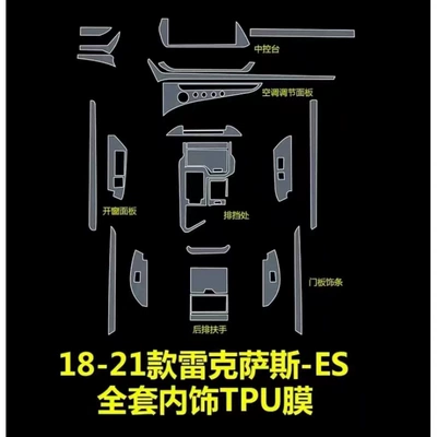 Car interior film | for the central control screen - 18-21-models-full-set-of-interior-film