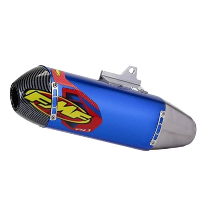 51mm Off-Road Motorcycle Modified Motorcycle exhaust pipe - blue-imitation-carbon-head
