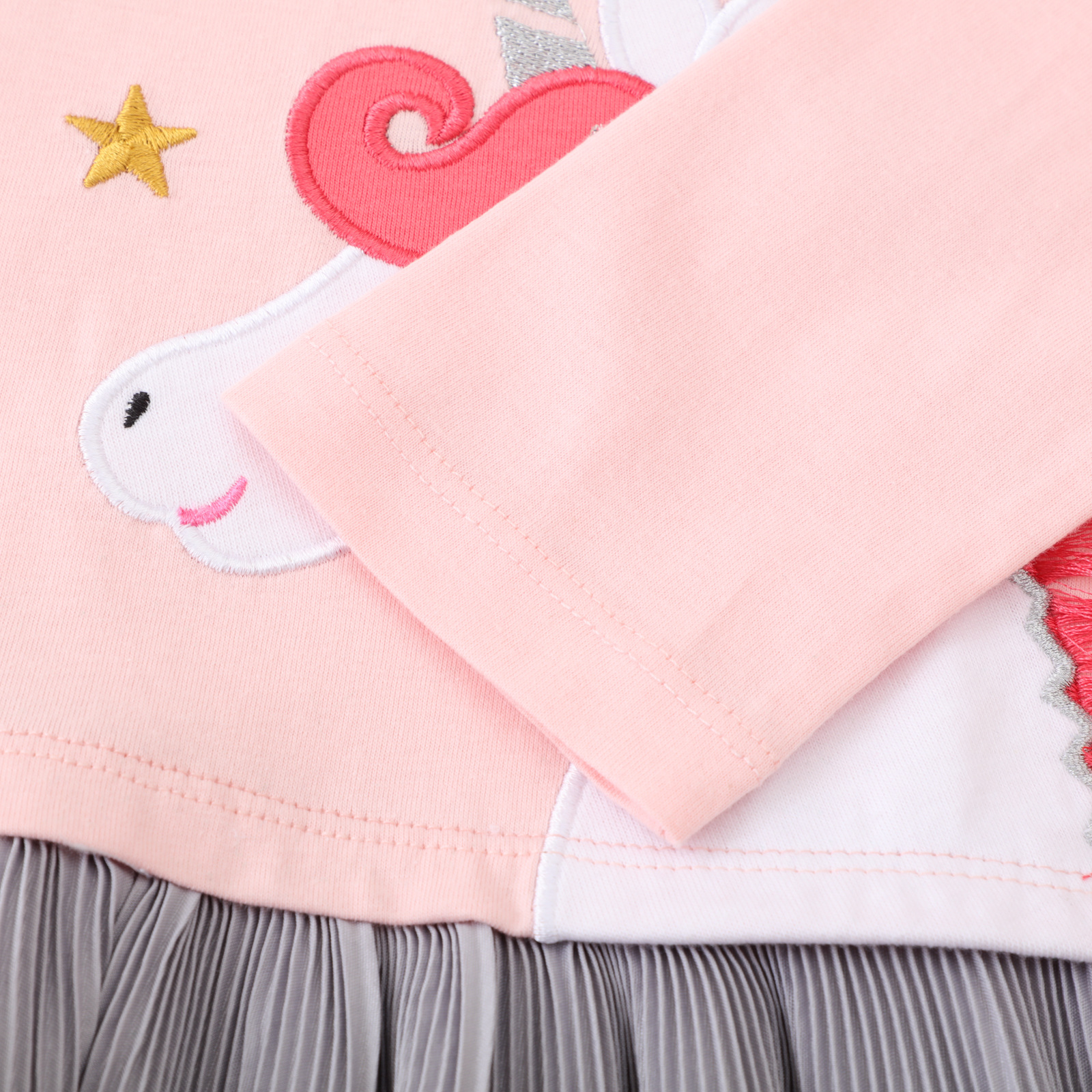 2025 marca de estilo europeo y americano ropa para niños vestido de primavera para niñas falda de manga larga de algodón para niños pequeños y medianos distribución al por mayor