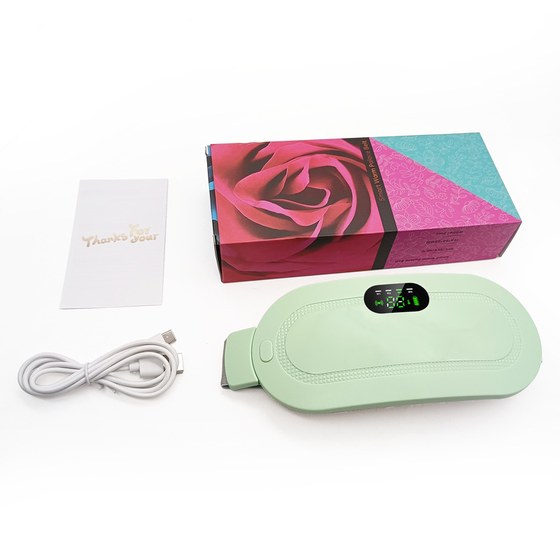 Cinturón de calefacción eléctrico personalizable para aliviar el dolor menstrual en mujeres, dispositivo de calentamiento para el útero, terapia de calor vibrante para los cólicos menstruales.