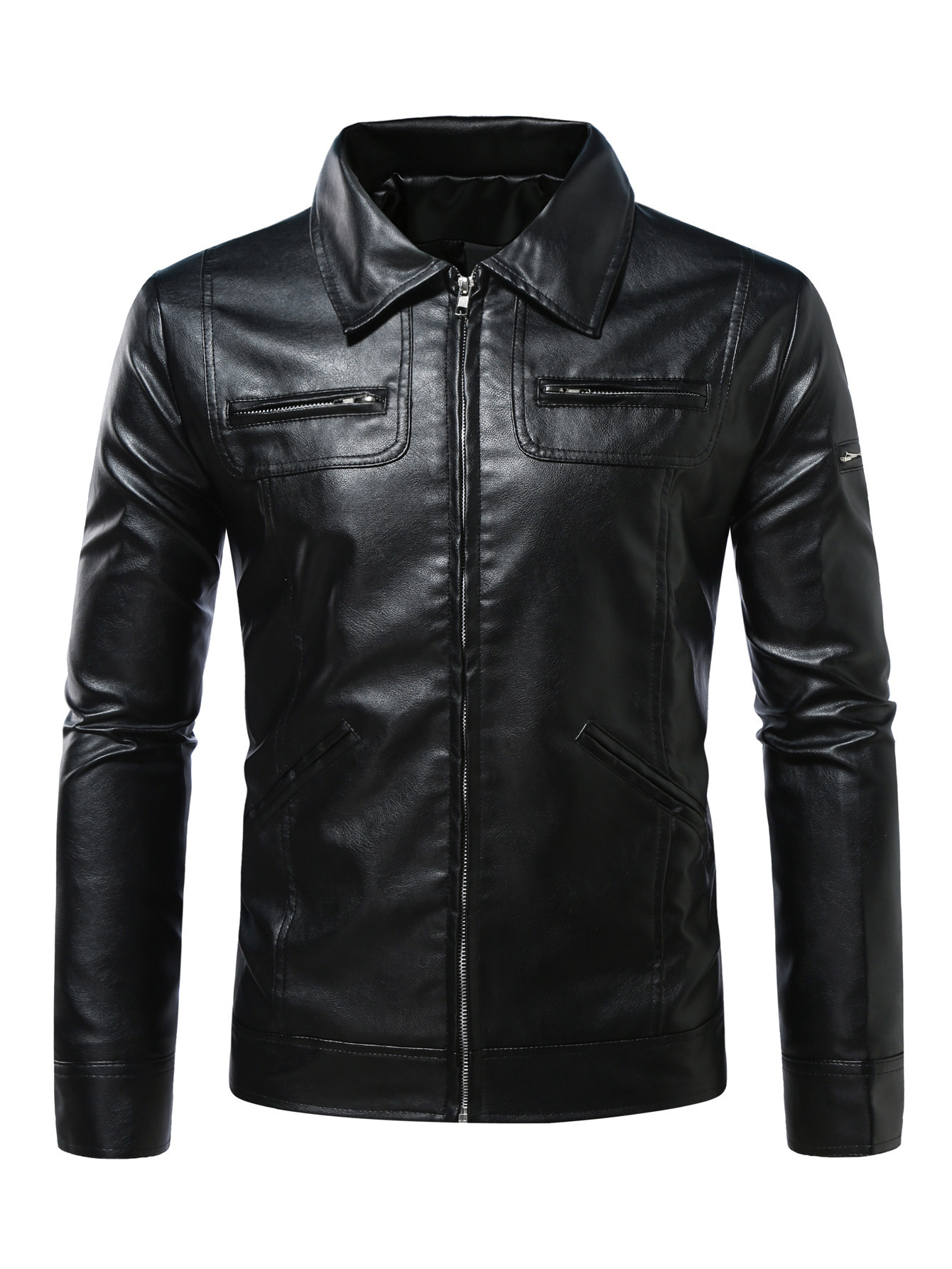 Herren PU 2024 neue Motorrad-Lederjacke_voghion.com