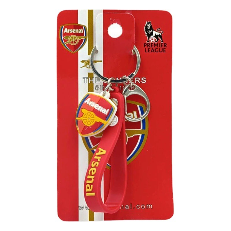 Челси Арсенал Ливерпуль Реал Мадрид мяч логотип клуба двусторонний ПВХ веревка брелок футбольный фанат кулон