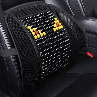 Car Lumbar Cushion Lumbar Cushion Back Cushion Driving Waist Support Artifact Seat Lumbar Support Integrated Seat Cushion Hard Summer Car Use (Waist support) - mengyanxia-1-piece-of-lumbar-support-maple-wood-beads3d-meshbreathable-and-comfortable