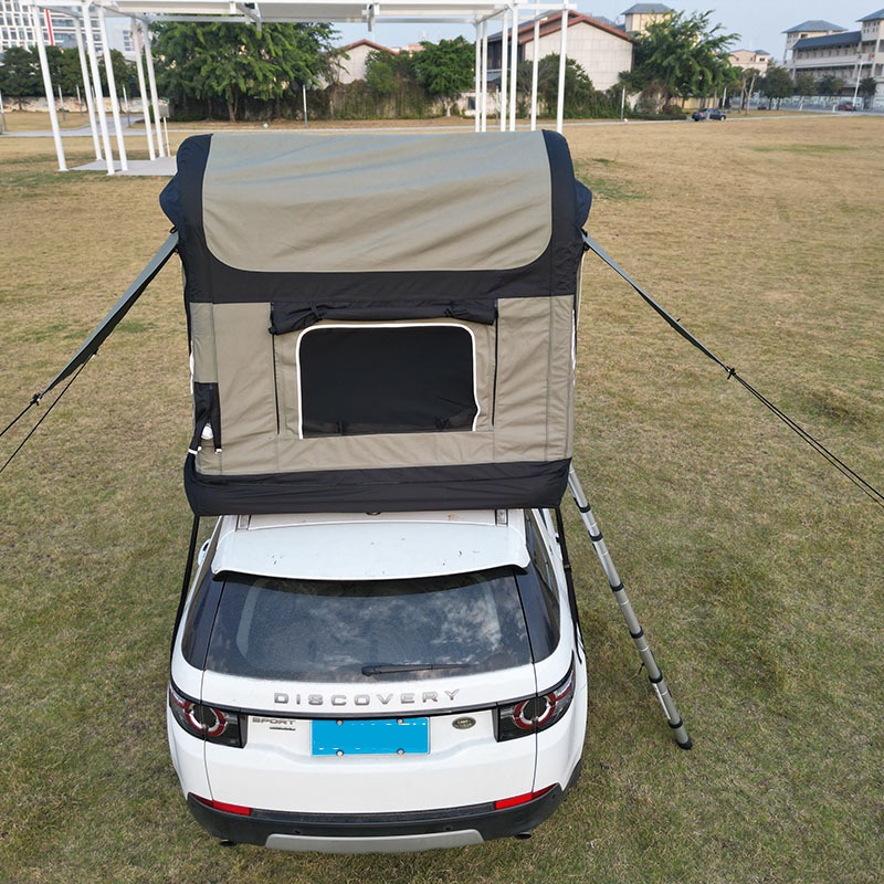 Cross-Border Outdoor Camping Car Roof Inflatable Tent, Rainproof, for Self-Driving Travel, Suv Car-Mounted Soft-Top Camping, Waterproof
