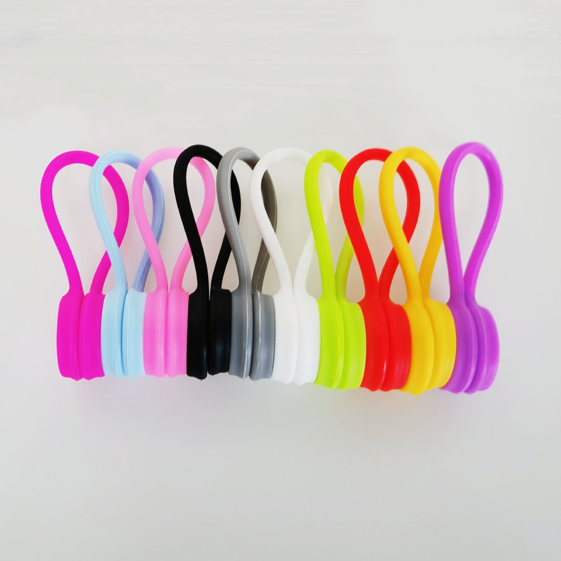 磁吸耳机数据线理线器硅胶充电线防缠绕收纳扣神器整理扎带束线带