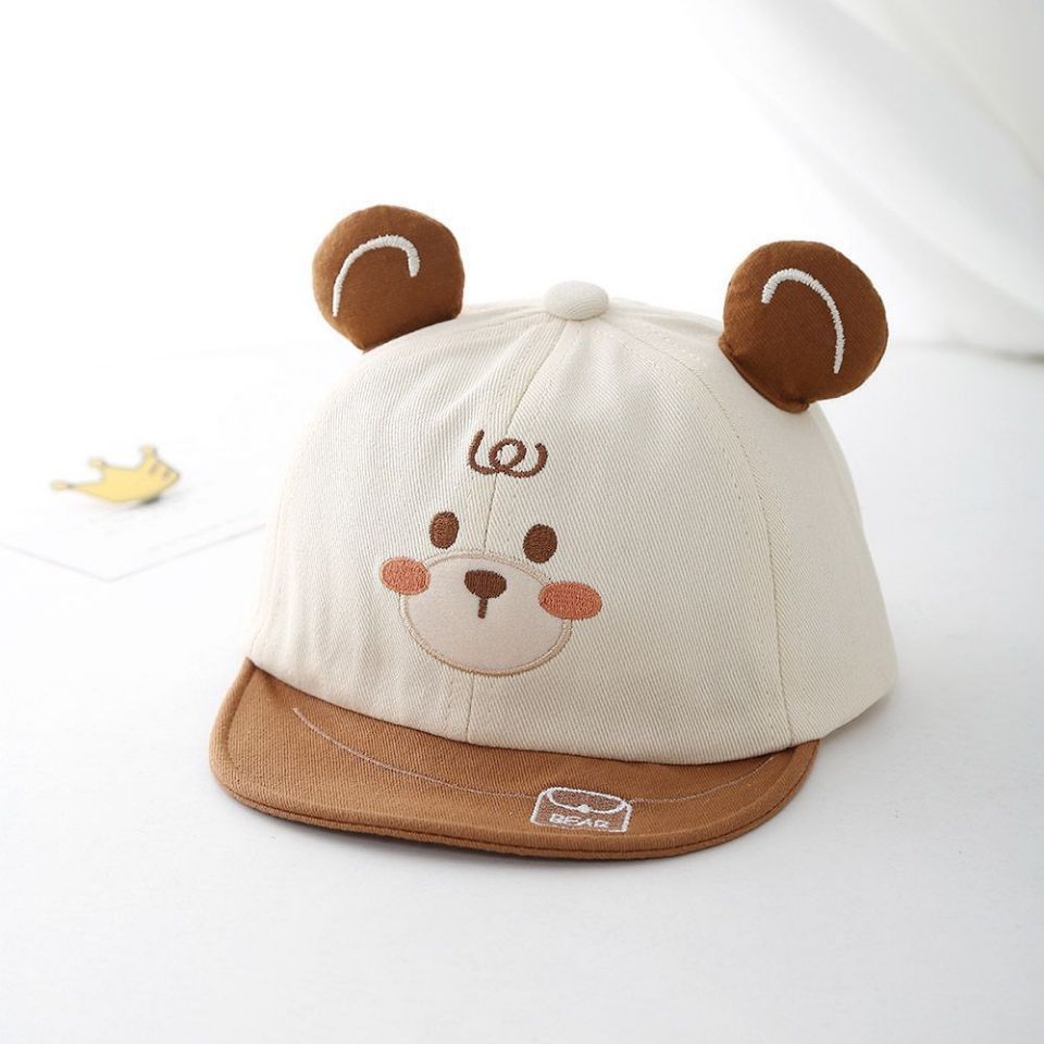 Sombreros para bebés primavera y otoño gorra delgada gorra de pato gorra de béisbol oso pequeño lindo gorra de verano super lindo pequeño mes