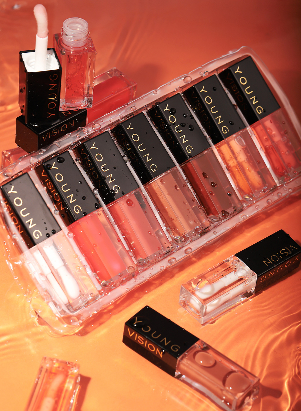 YOUNG VISION 7-color Mirror Lip Oil Set Dudu Lip Liquid Lipstick Lip Gloss undefined