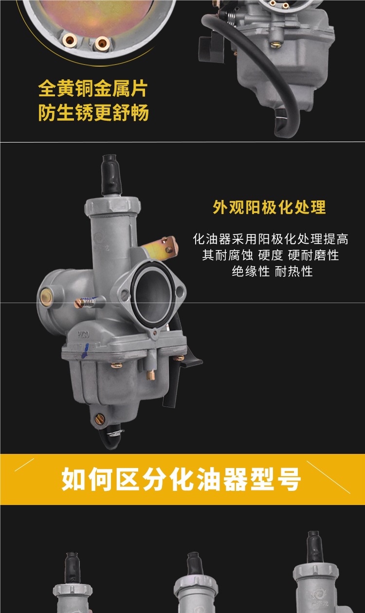 Suitable for Qianjiang Zongshen Loncin Cg125 Motorcycle 150 200 250 Tricycle Pz26 27 30 Carburetor