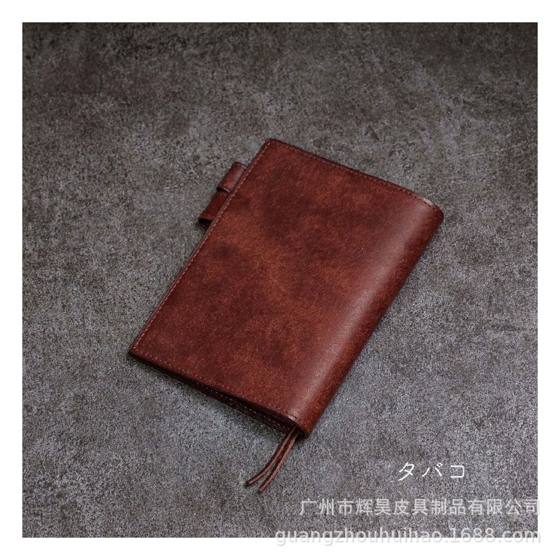破菠萝真皮活页A8M5/A5A6A7手帐笔记本 磨砂Pueblo植鞣牛皮活页本|undefined