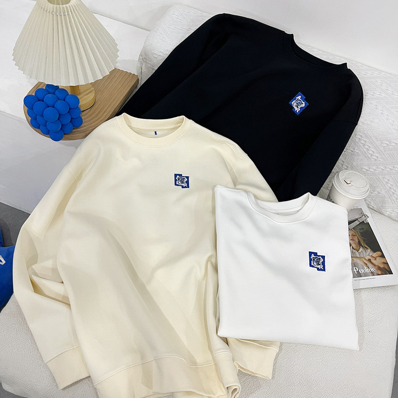 Aderh Sweatshirt for Women, Autumn and Winter New Style, Little Fox Design, Loose Casual Round Neck, Unisex, Lazy Style, Solid Color Top