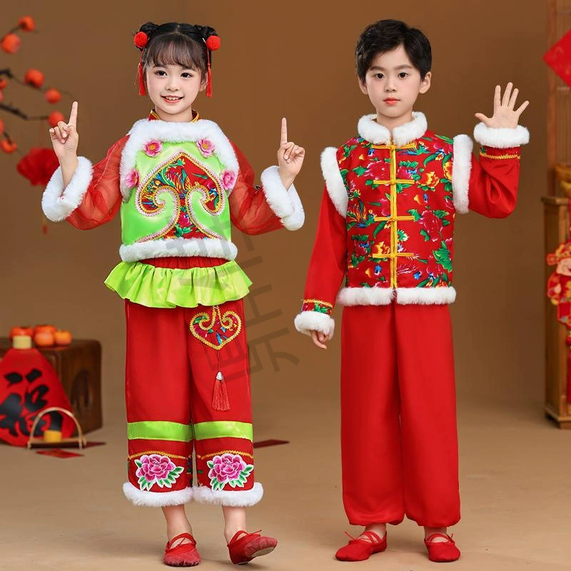 Костюмы для выступлений на барабанах для взрослых на Новый год, детские праздничные танцевальные костюмы Little Dream Doll, красные танцевальные костюмы янко, наряды для торжественного торжества.