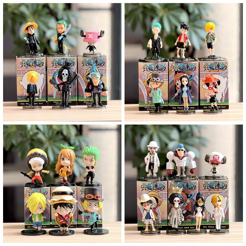 Фигура One Piece блочная коллекционная серия, набор Лuffy Зоро Санджи, варианты мульти-стилей