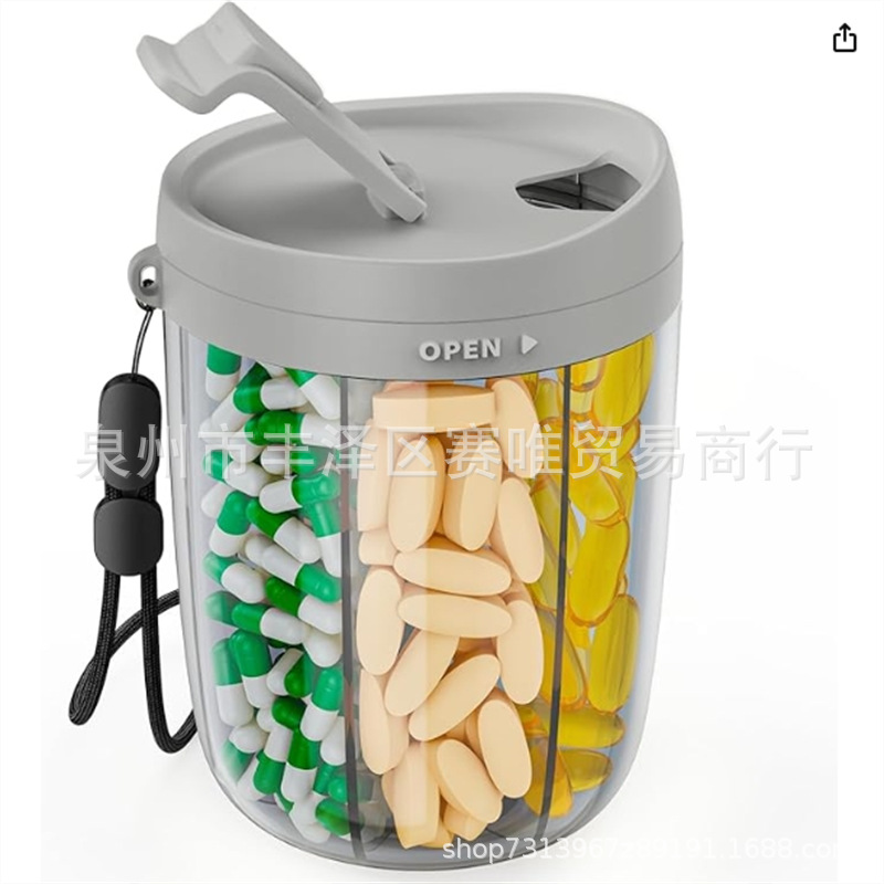 Organizador grande para suplementos botellas y tabletas dispensador de almacenamiento transfronterizo