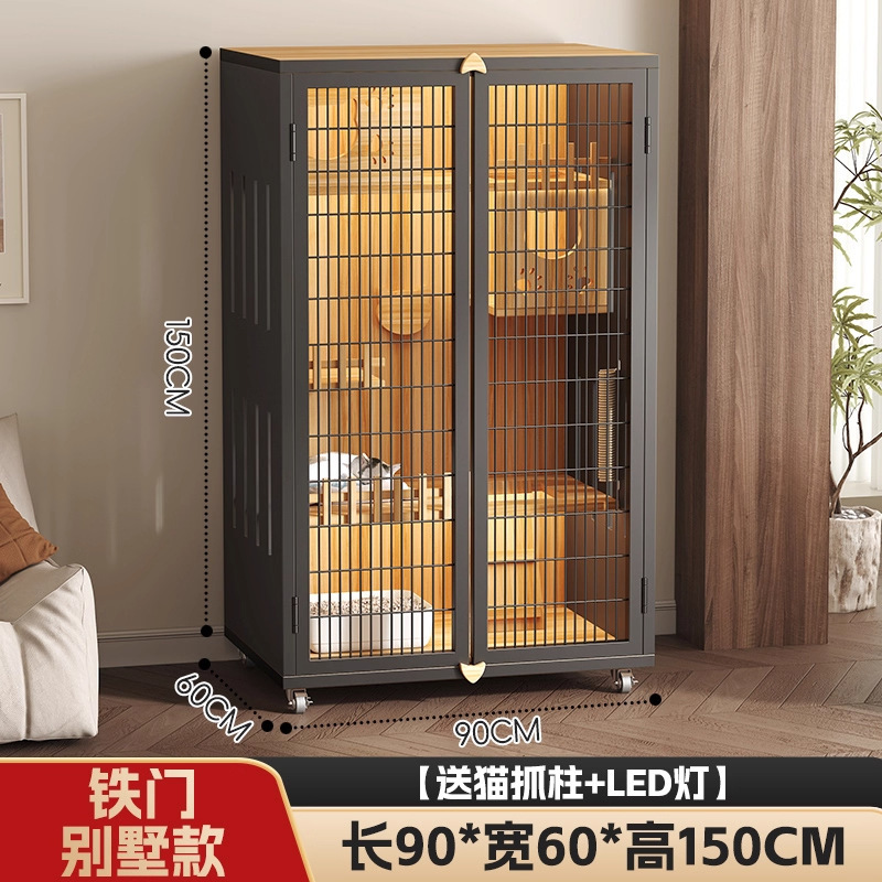 实木豪华猫别墅家用室内猫笼子超大自由空间猫窝客厅猫舍猫笼子|undefined