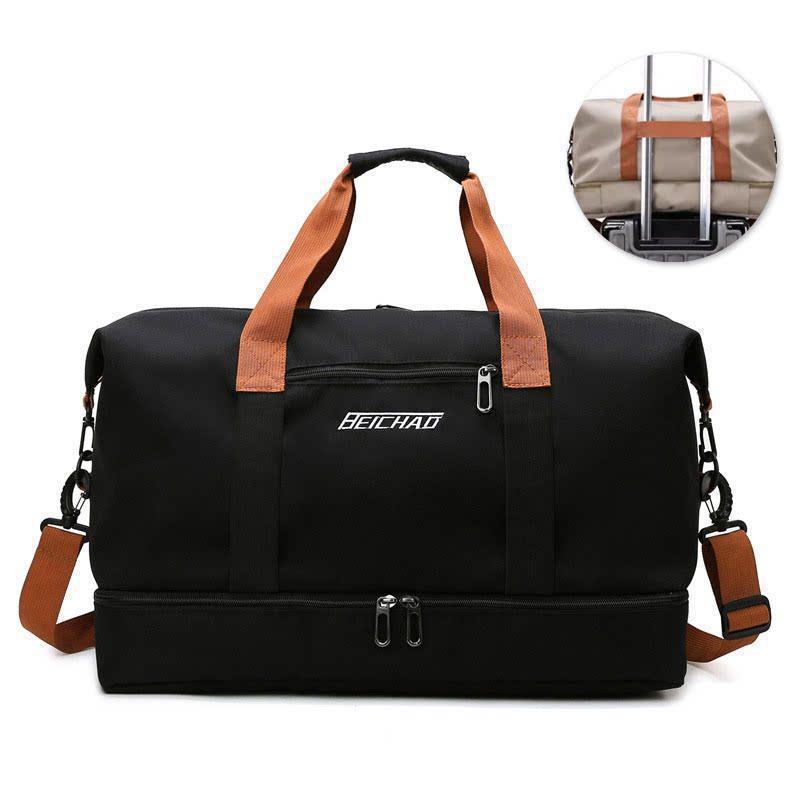 Bolsa de viaje, bolso de mano, bolso de lona de gran capacidad para hombres y mujeres, bolso de equipaje de viaje corto, deportivo ligero y duradero