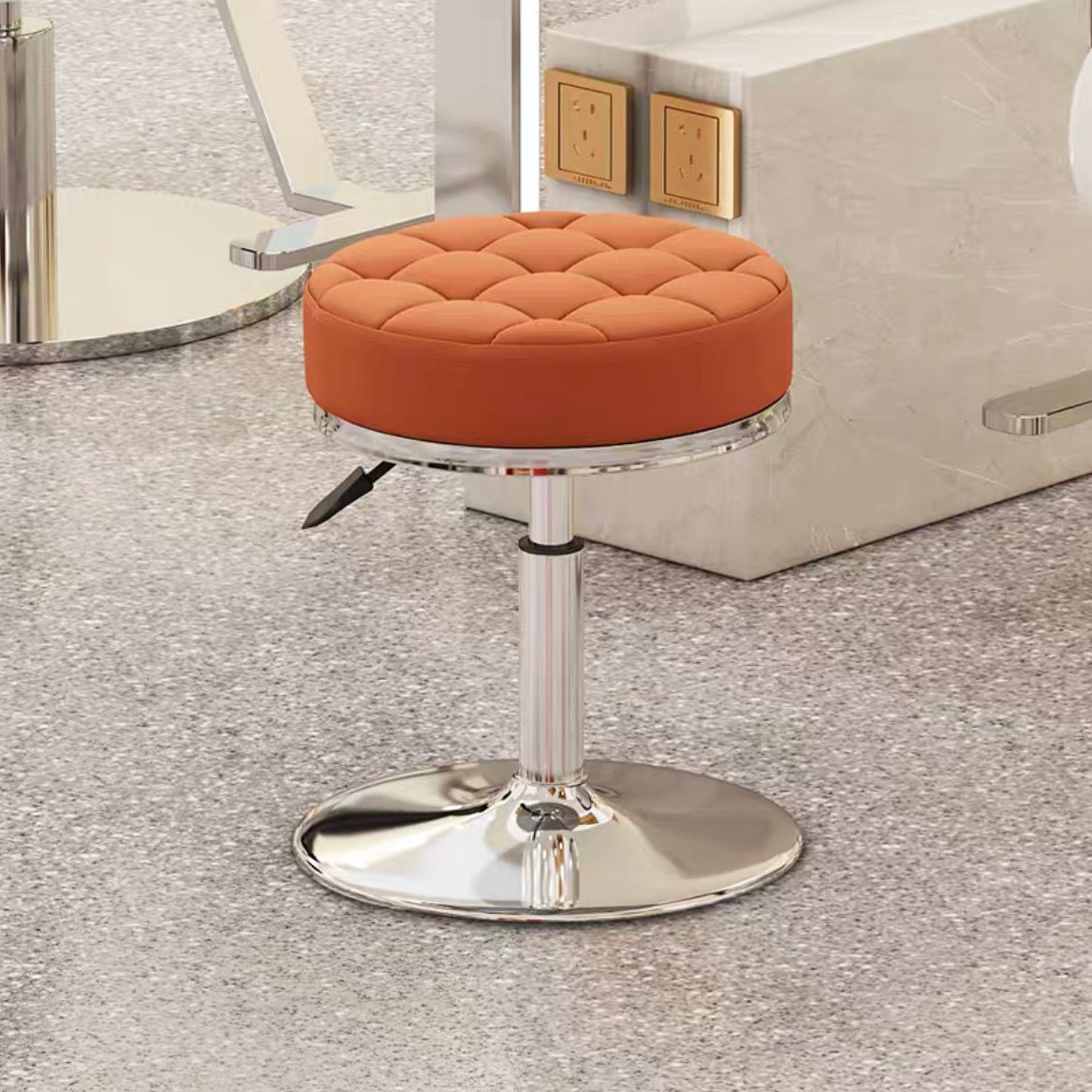 Barbería silla de corte de pelo taburete de carpintería elevación rotatoria taburete redondo polea doméstica barbería salón de belleza taburete