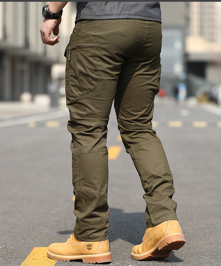 Men's Solid Color Sports Regular Fit Cargo Pants display picture 8