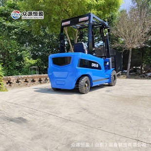 Four-Wheel Ride-On Cargo Stacker, Cargo Lift Truck, Shandong Zhongyuan 2.5-Ton Electric Forklift