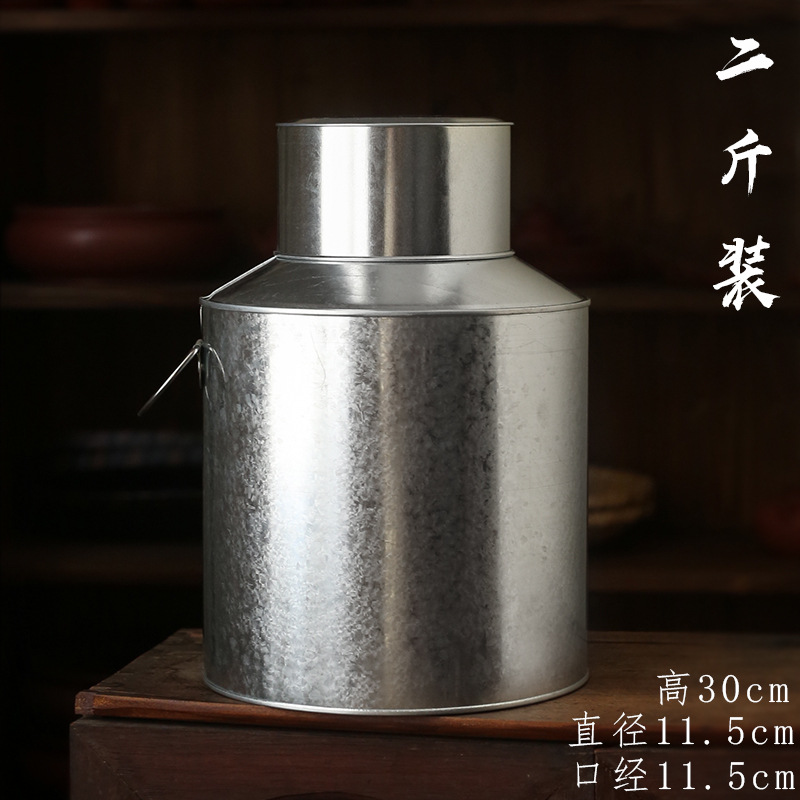 5YA1白铁皮茶叶罐 马口铁皮罐老茶罐茶桶 茶米罐潮州传统手工单丛