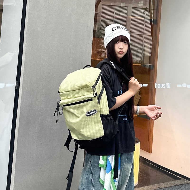 新款时尚简约大方双肩包运动健身度假露营旅行包大容量大学生书包|undefined
