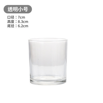 Contenedor de vidrio taza vacía con tapa vela taza decoración color esmerilado coche aromaterapia taza vela titular Amazon al por mayor