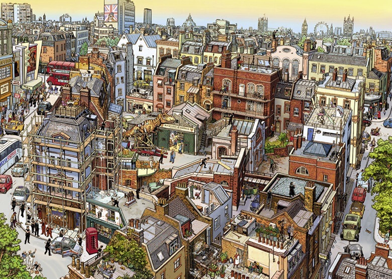 Germany HEYE Imported Puzzle Revano Puzzle 29753 Sherlock Holmes Detective Sherlock 2000 Triangle