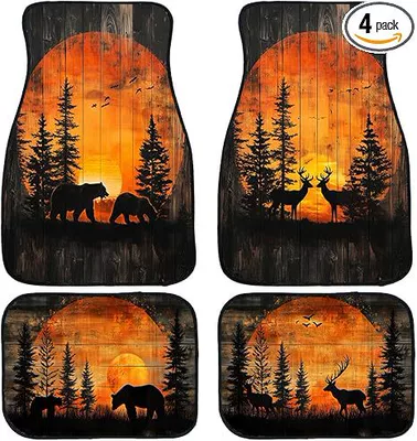 Car Floor Mats Four-Piece – Universal Foot Pad - 1-143-color-30-3344cm-two-piece-set