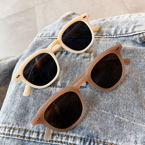 New trendy marine piece rice nail sunglasses, European and American retro small round frame sunglasses, cross-border color sunglasses