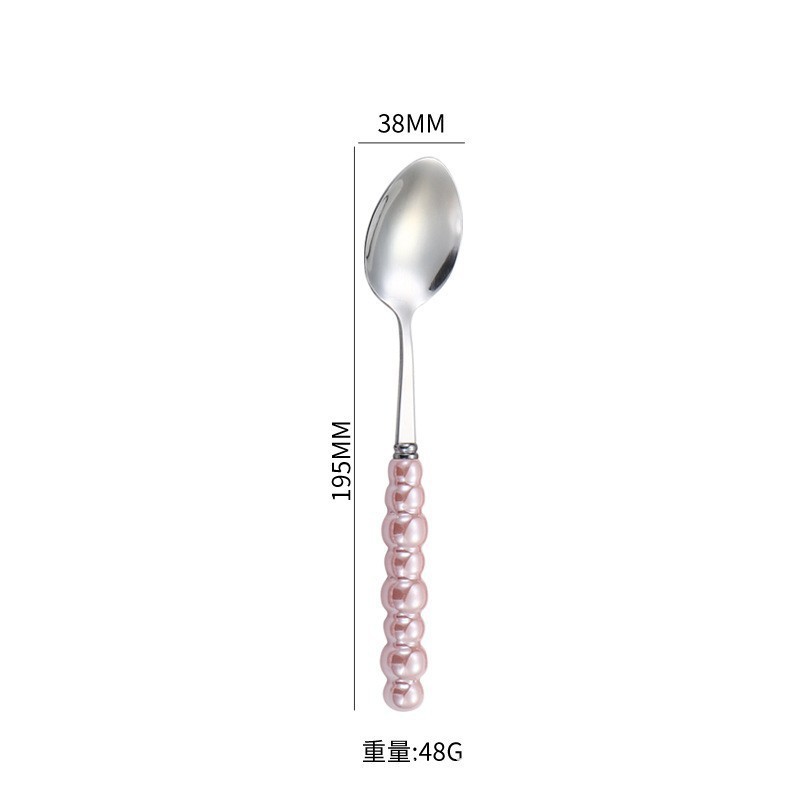 304 핑크 펄 핸들 테이블 스푼