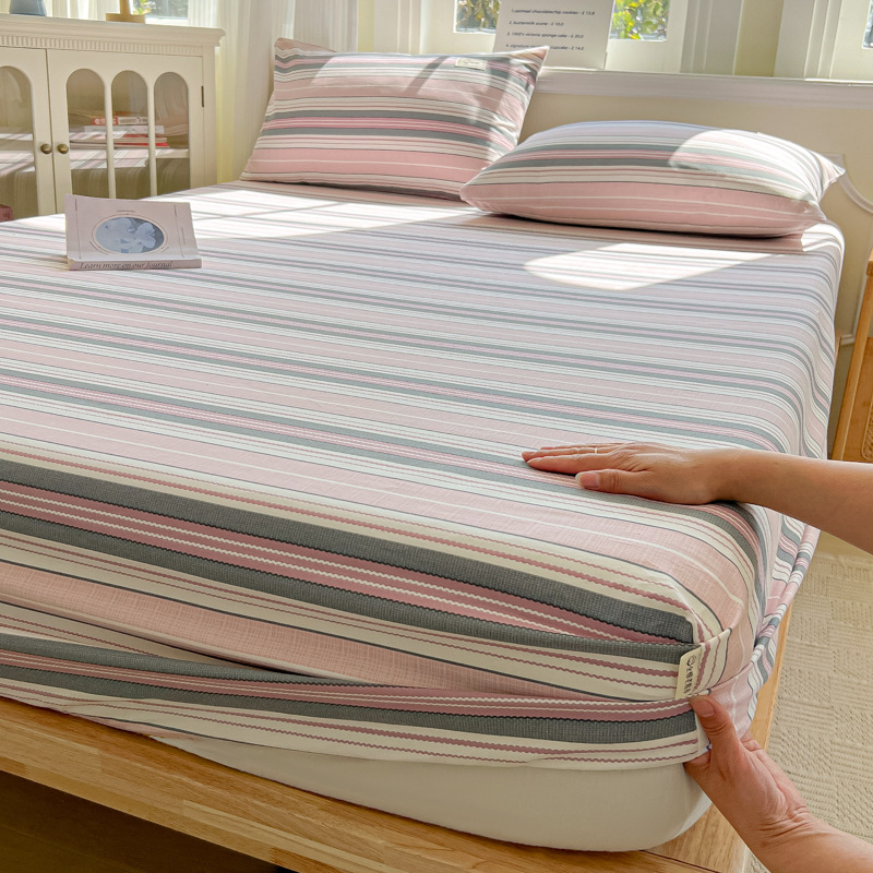 Sombrilla de cama de tela gruesa vieja de algodón de algodón de verano pieza individual 2025 nueva funda protectora de colchón funda de cama individual todo incluido