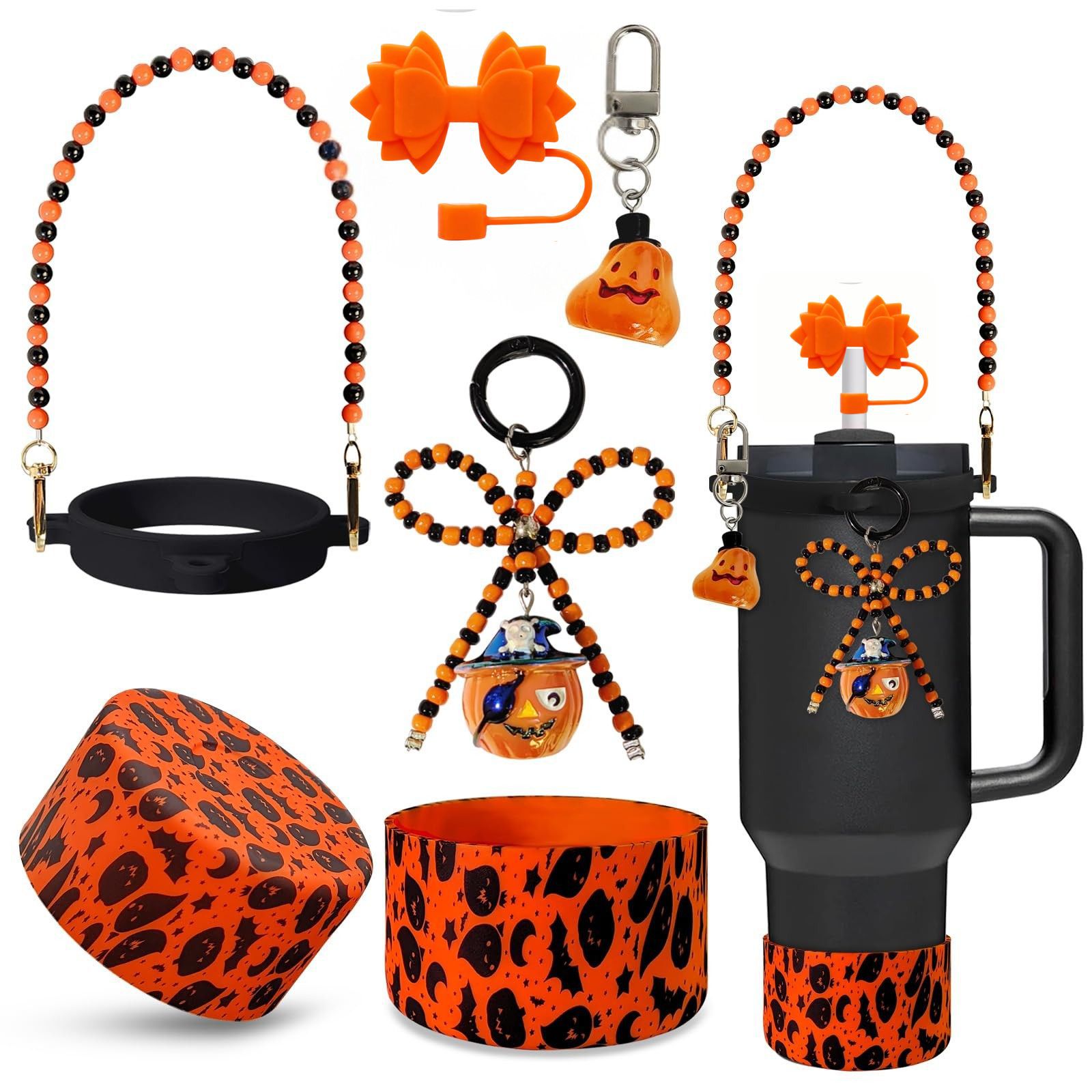 Nuevos productos Stanley taza de agua de mano cadena de taza de flores colgante de amor Begonia gorra de paja bola de peluche llavero
