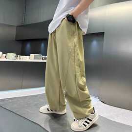 男童裤子夏季薄款休闲裤2025新款大童痞帅冰丝防蚊裤男孩夏天长裤