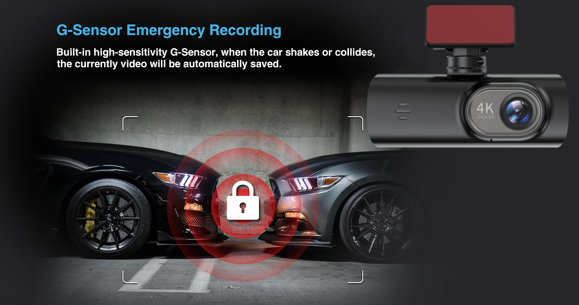 New V22 Dash Cam HD 4K Dual Front and Rear Recording Mobile WiFi Connection GPS Positioning Car Recorder