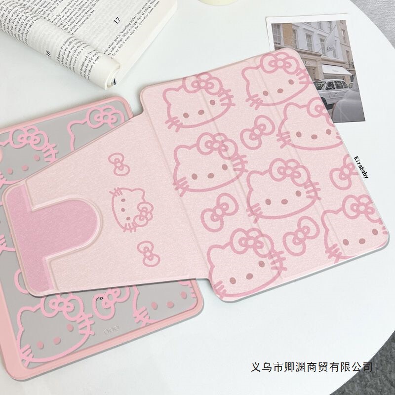 720 ° Rotating iPad Protective Case 10.9inch New Air6/5 Acrylic Pro Cute Kt Cat 9/10/11