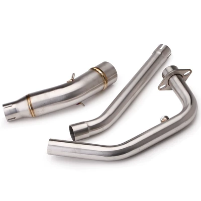stainless steel middle section — Motorcycle exhaust pipe